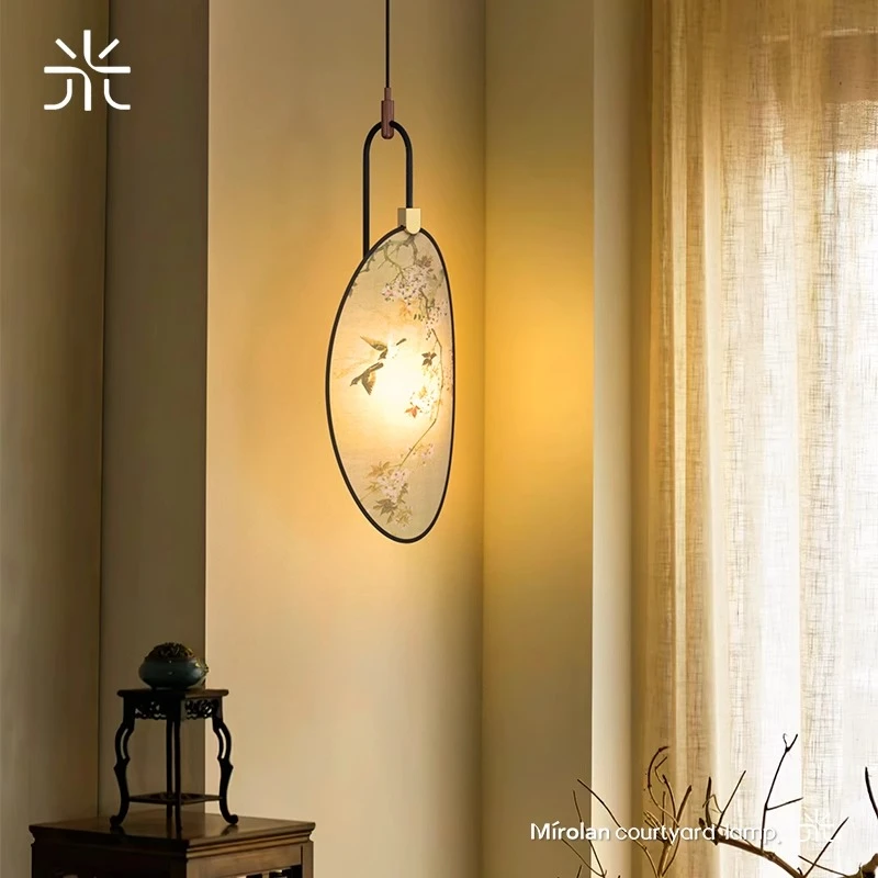 米罗兰宋代美学灯卧室床边吊灯新中式国风茶室禅意书房玄关吊灯