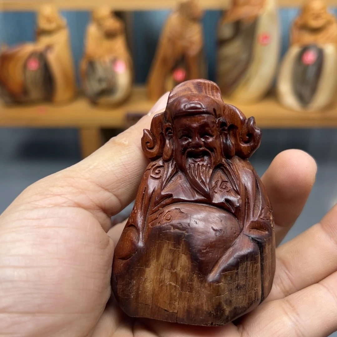 溪***水木崖柏木摆件手把件