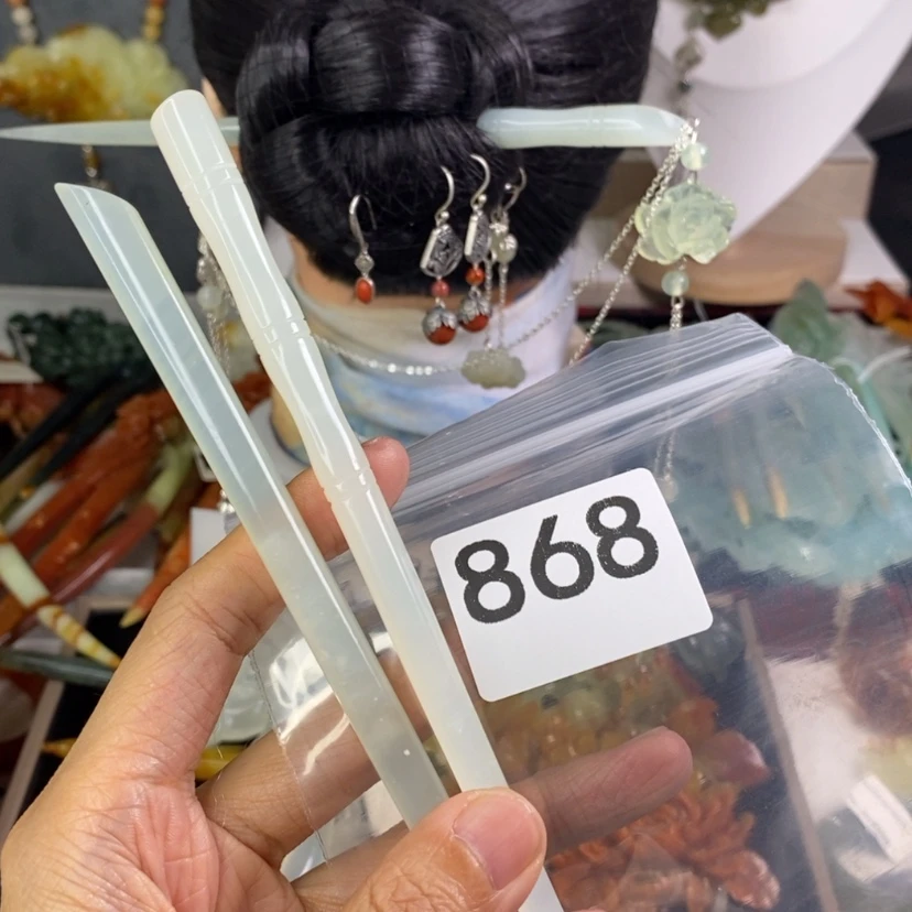 【闪购商品】岫玉发饰未镶嵌爱*?