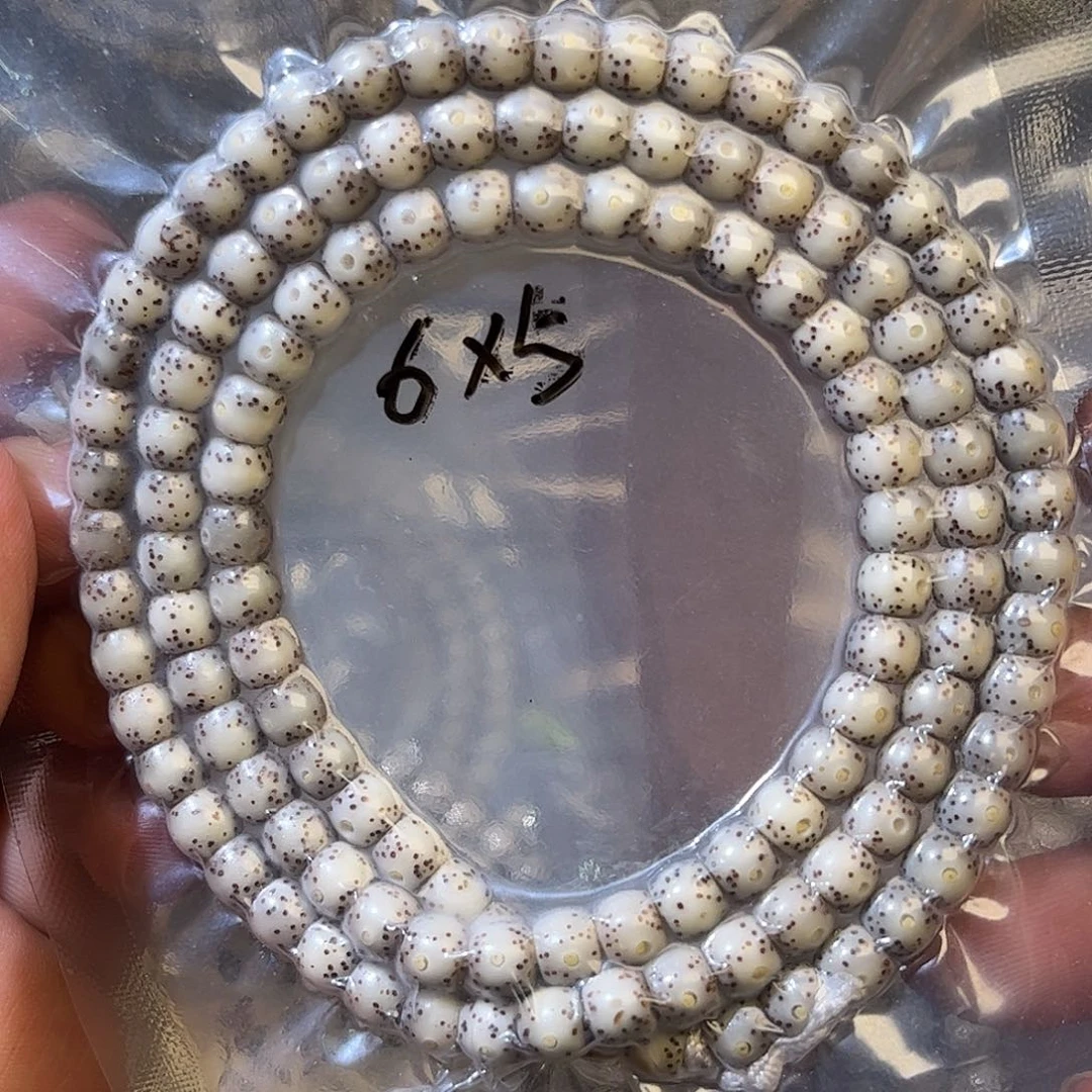 灰冰石玉料，正月108-6×5