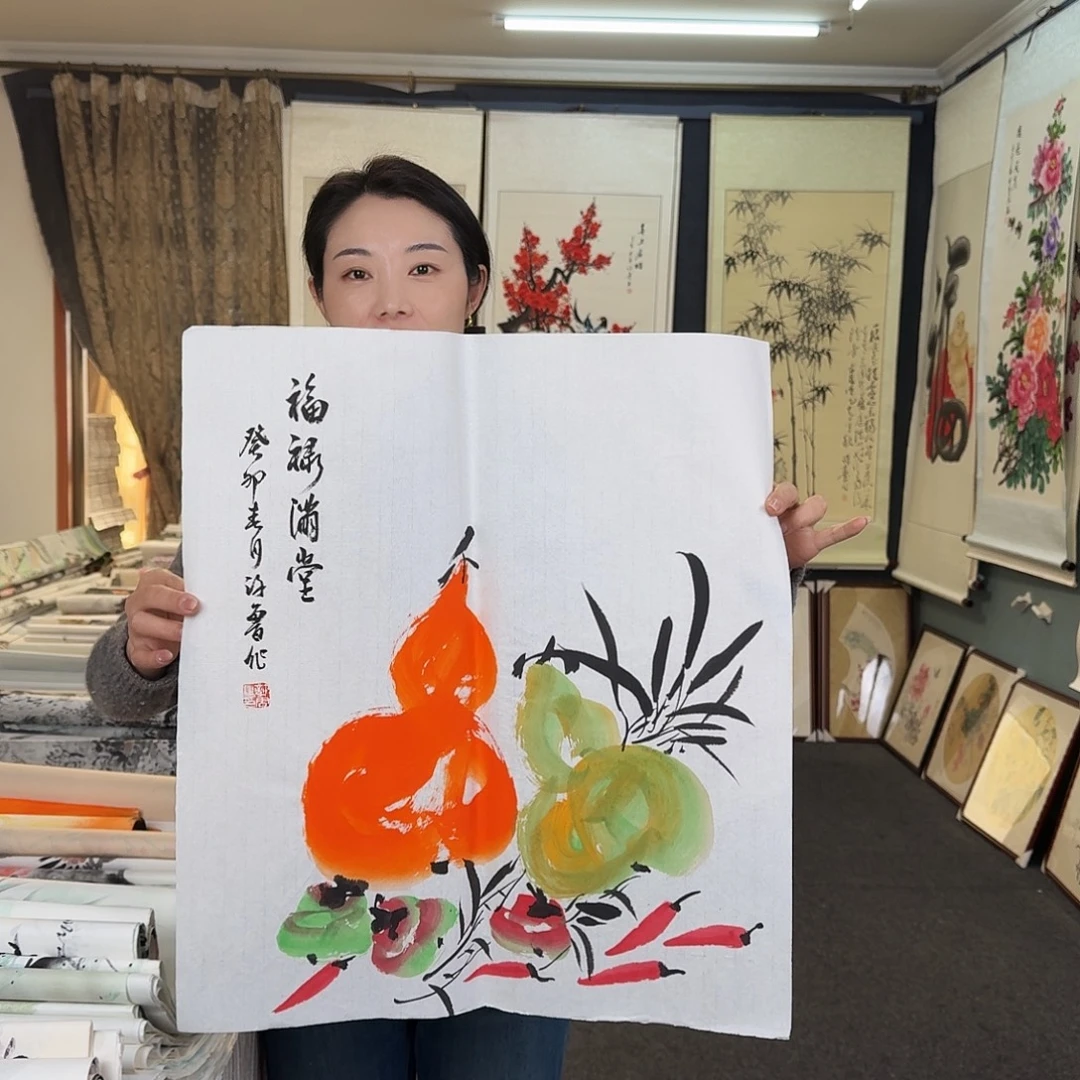 纯手绘国画作品好看