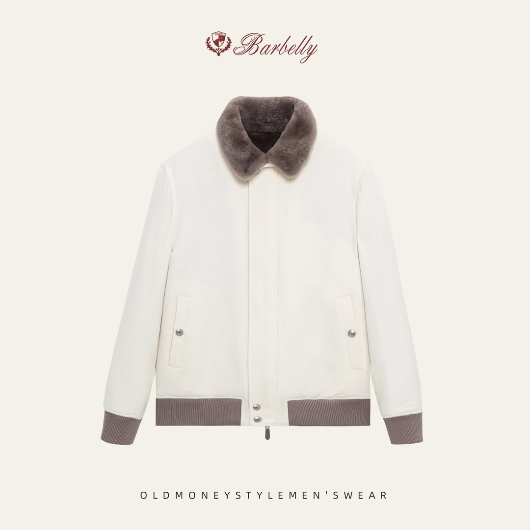 Barbelly娜先生「西班牙进口美利奴」绒面皮毛一体皮草外套SN80534