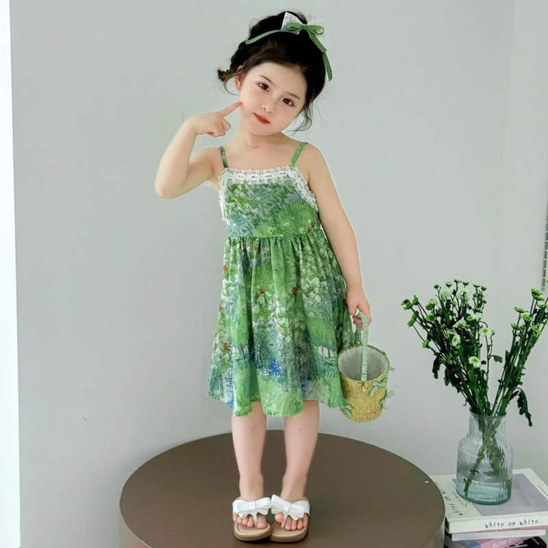 女童连衣裙夏季2025新款超好看儿童吊带裙小童女宝宝夏装公主裙子