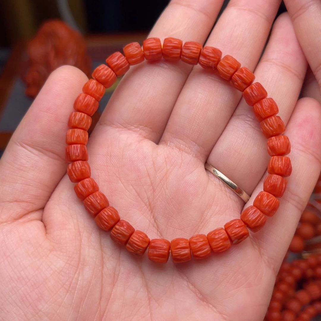 南红玛瑙卡7左右尺寸未镶嵌