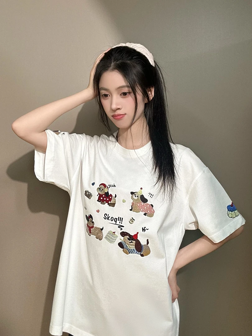 【40-100】 亮亮 2025夏季新款纯棉男女同款情侣装T恤20