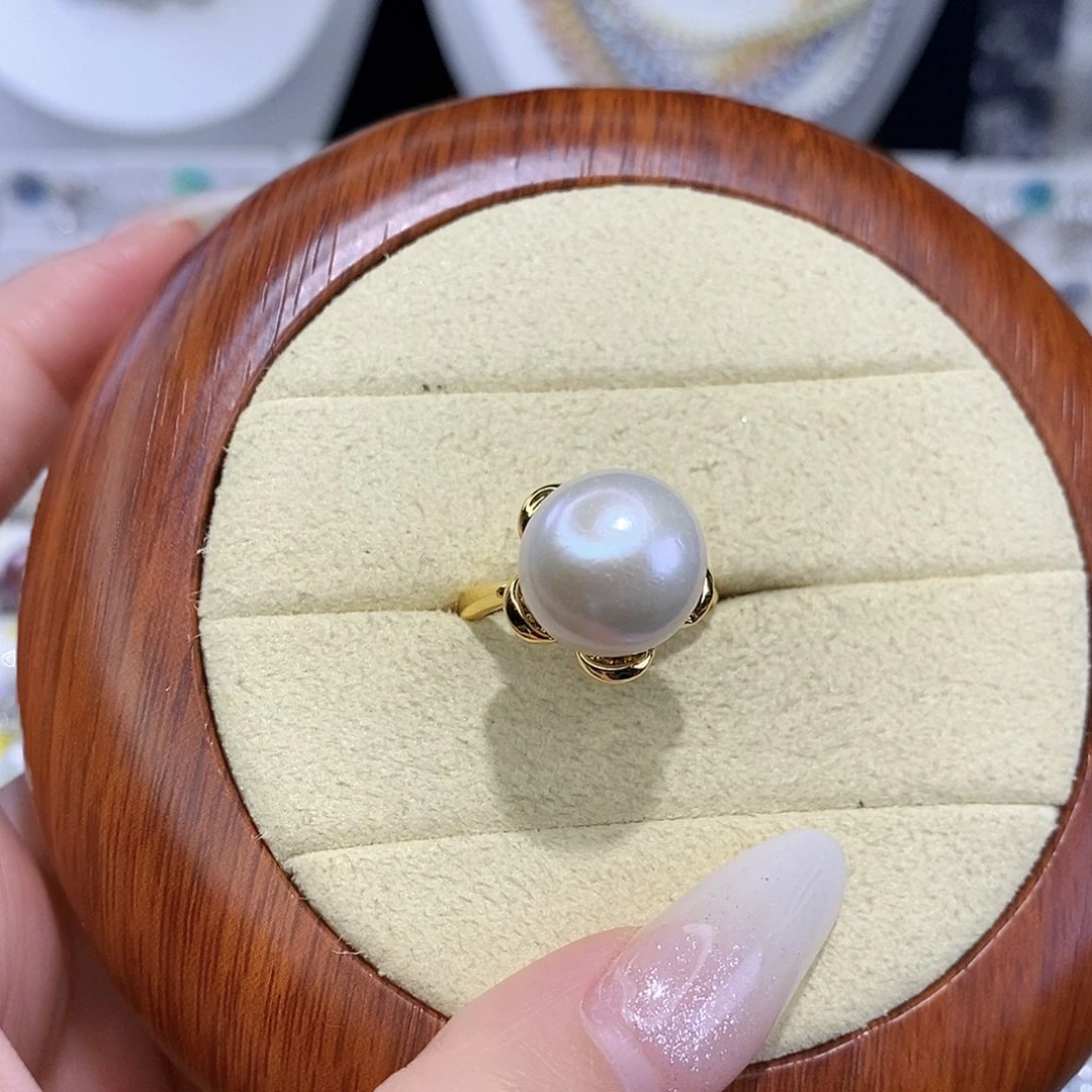 合金戒指淡水珍珠F