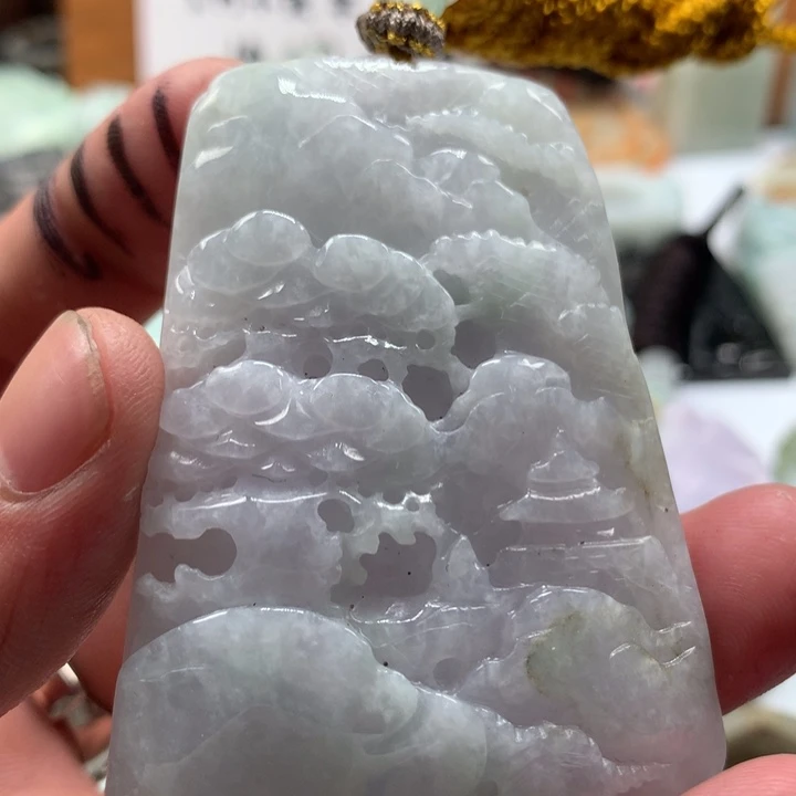 翡翠未镶嵌颈饰保真天然a货翡翠