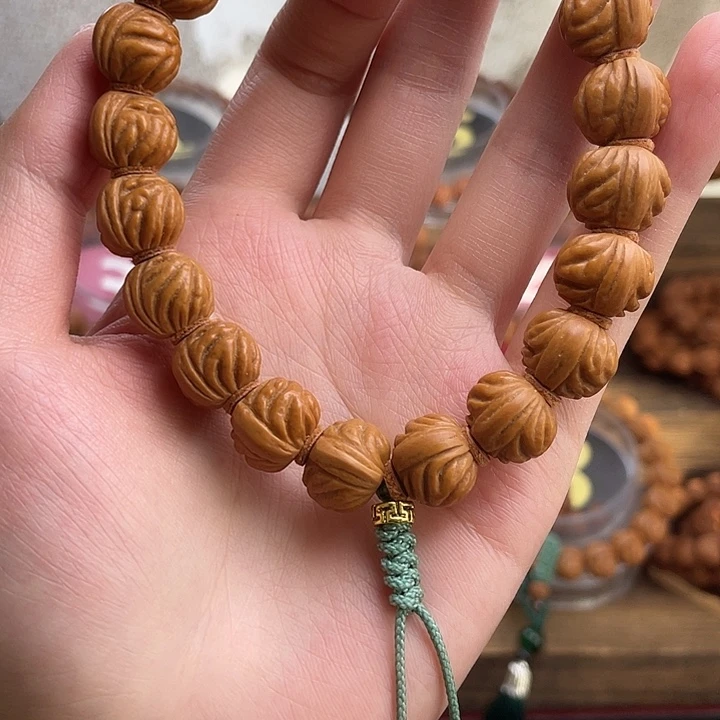 文玩核桃手串三**者14小金豆做27籽加弟子珠