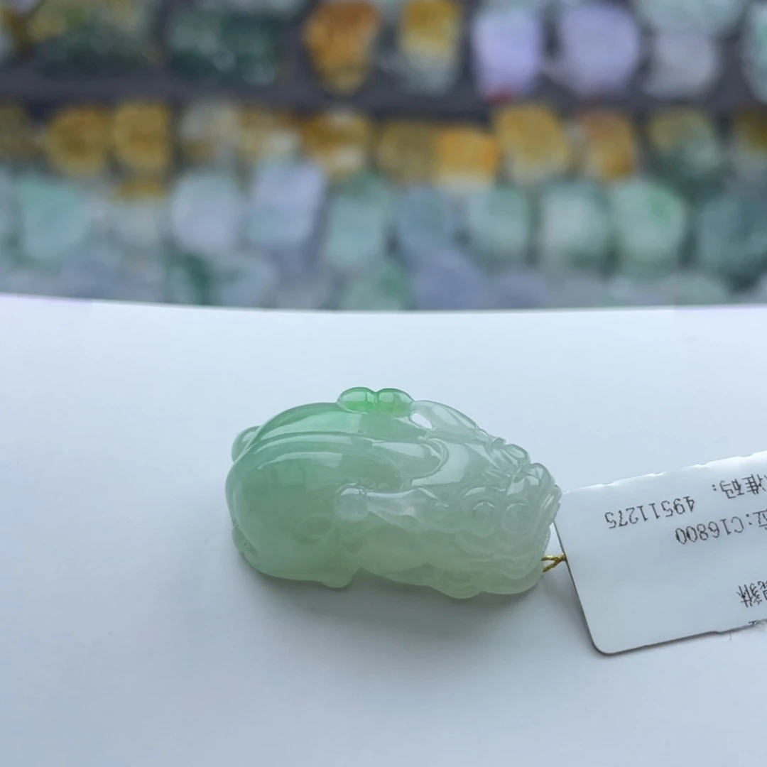 翡翠颈饰未镶嵌貔貅