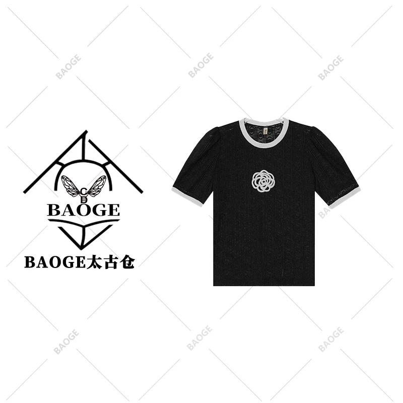 【BAOGE太古仓】A79120新款洋气百搭短袖