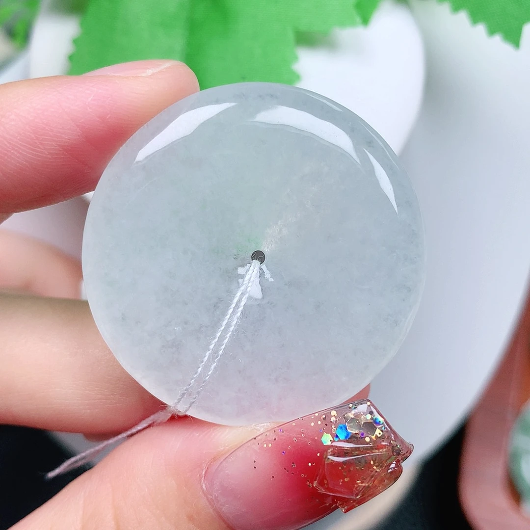 翡翠未镶嵌颈饰平安36.7-5.6