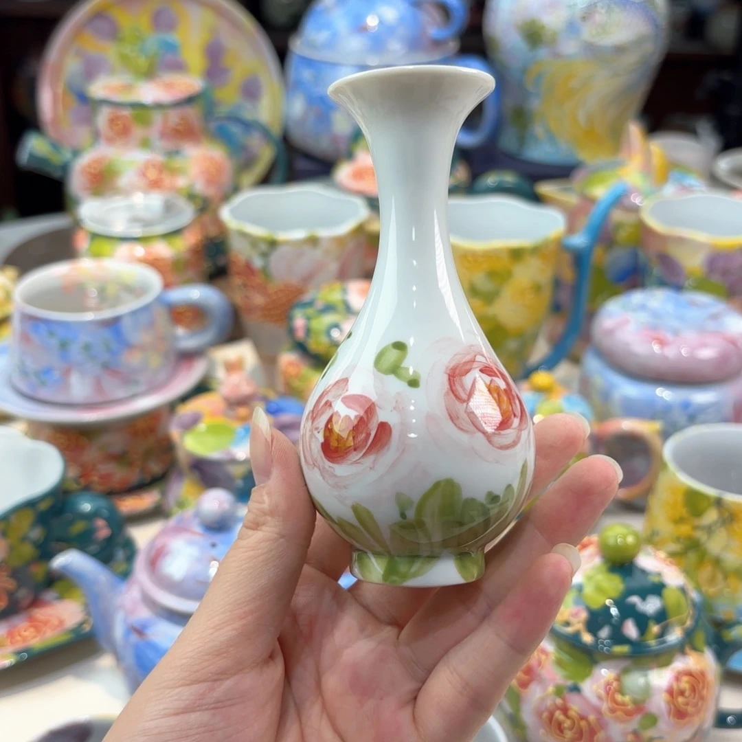 景德镇手绘高温釉下彩陶瓷茶具