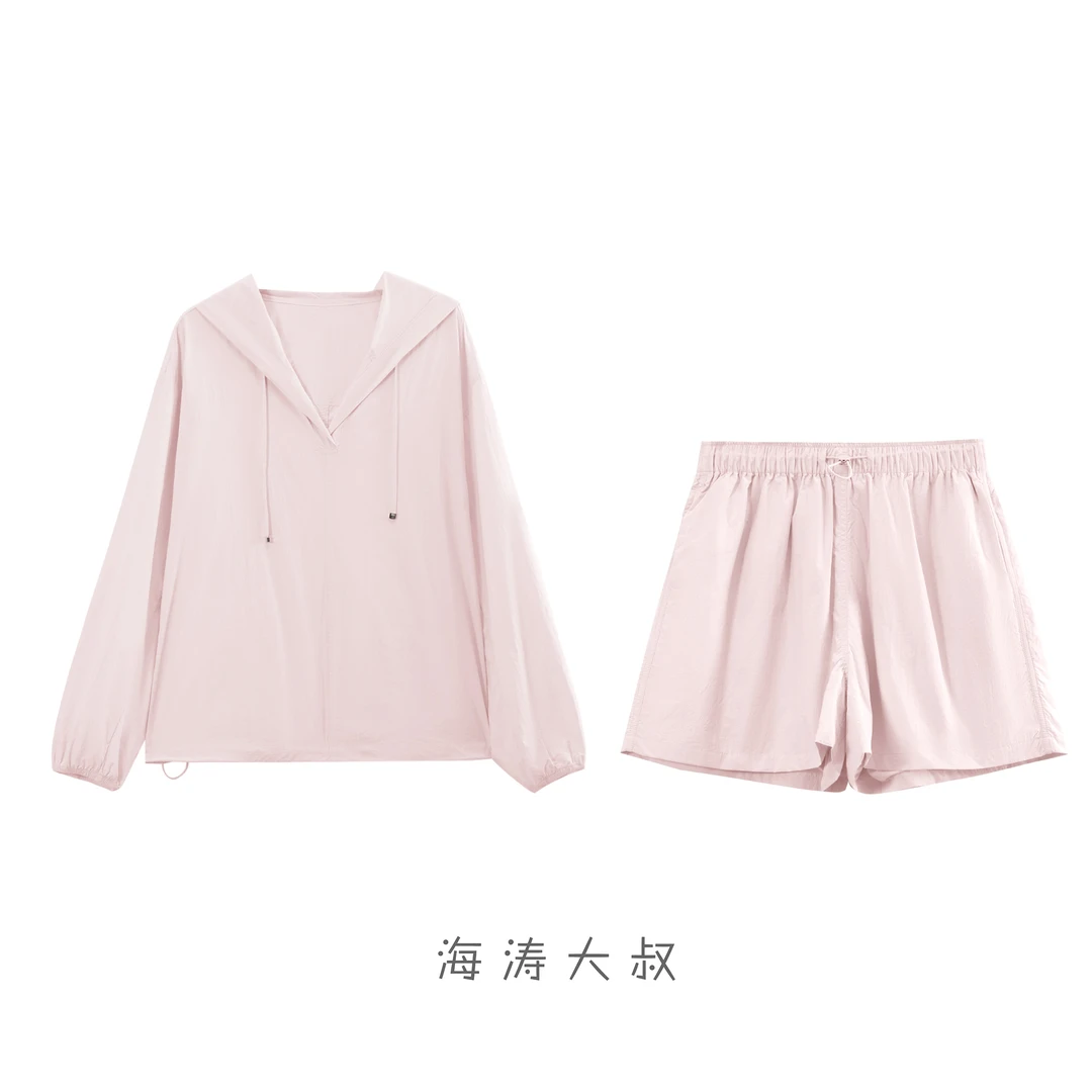 【海涛大叔】「超轻量风壳」 原纱褶皱肌理防晒套装