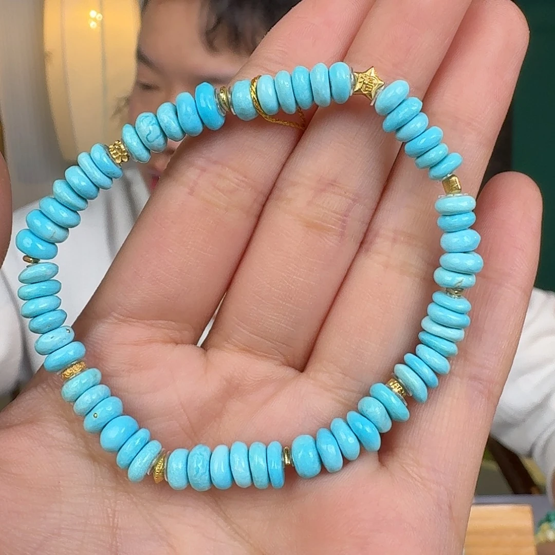 绿松石18K金镶嵌珠宝奇石