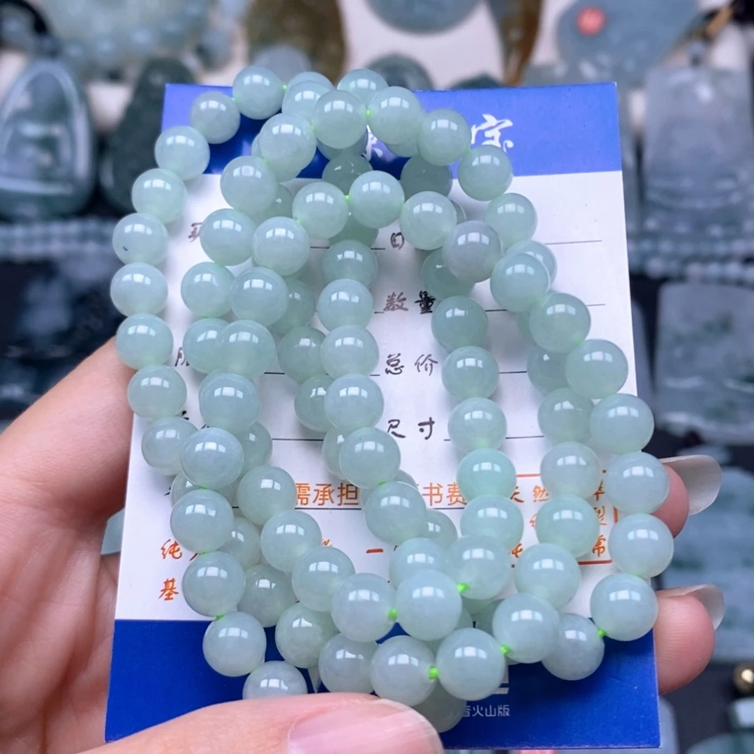 翡翠未镶嵌颈饰珠链