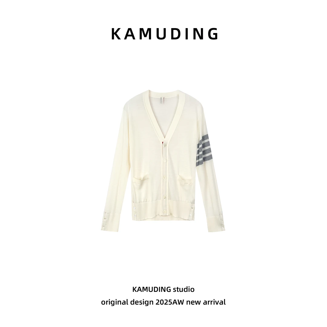 KAMUDING2025新款Y41时尚设计大V领长袖开衫25160