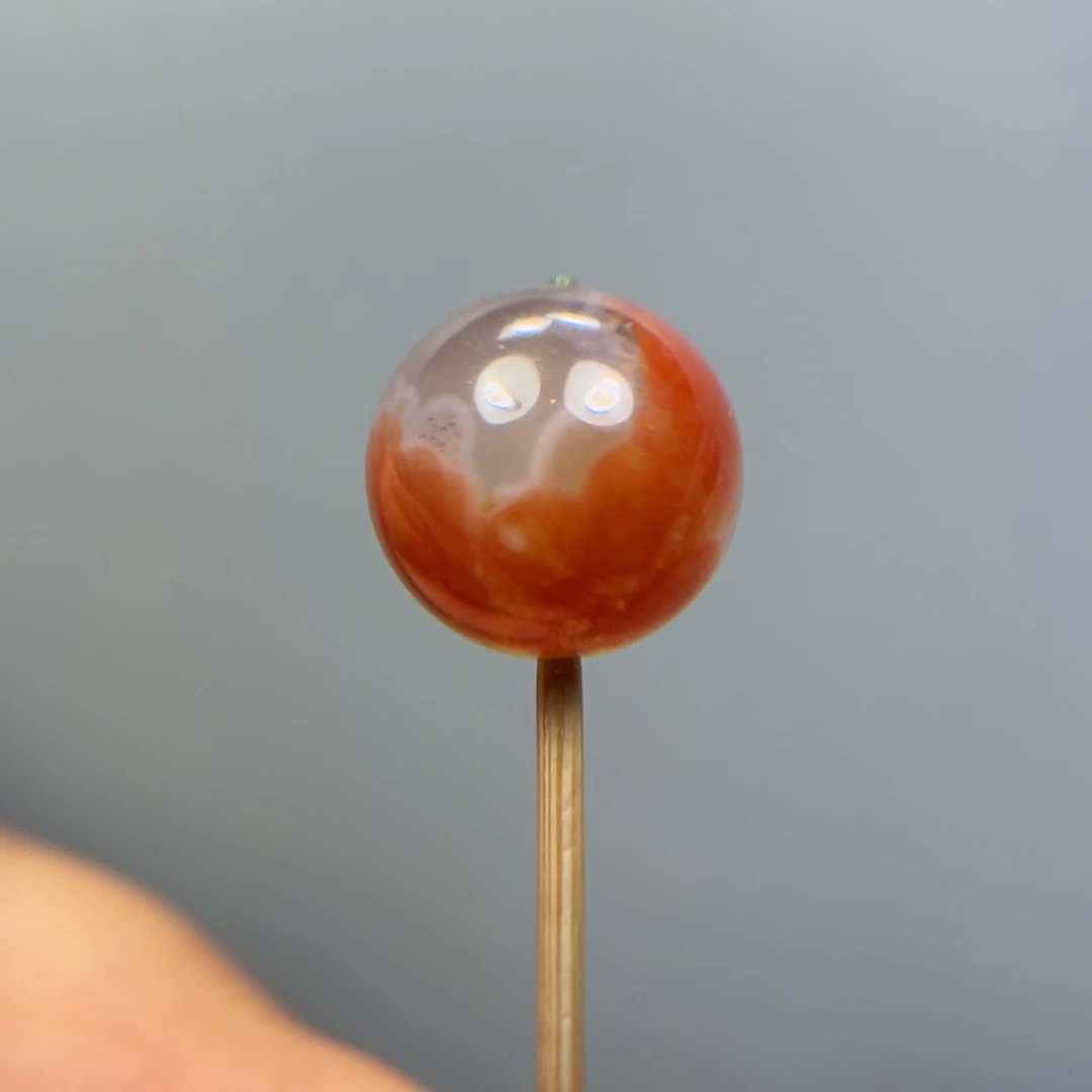 南红玛瑙特色圆珠13mm+未镶嵌