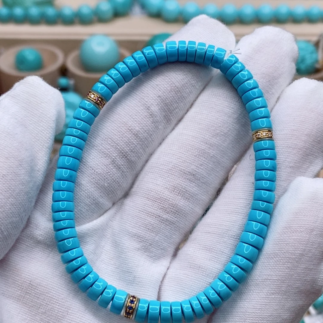 绿松石未镶嵌珠宝奇石5.3mm