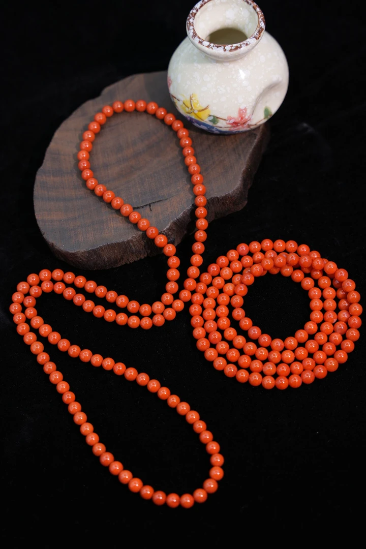 6+南红收藏滴水洞柿子红多圈佛珠多样性发一件JYS16072802