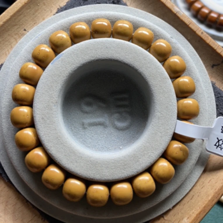 紫金鼠实心手串直切