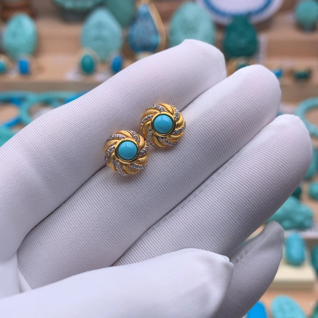 绿松石银S925镶嵌珠宝奇石