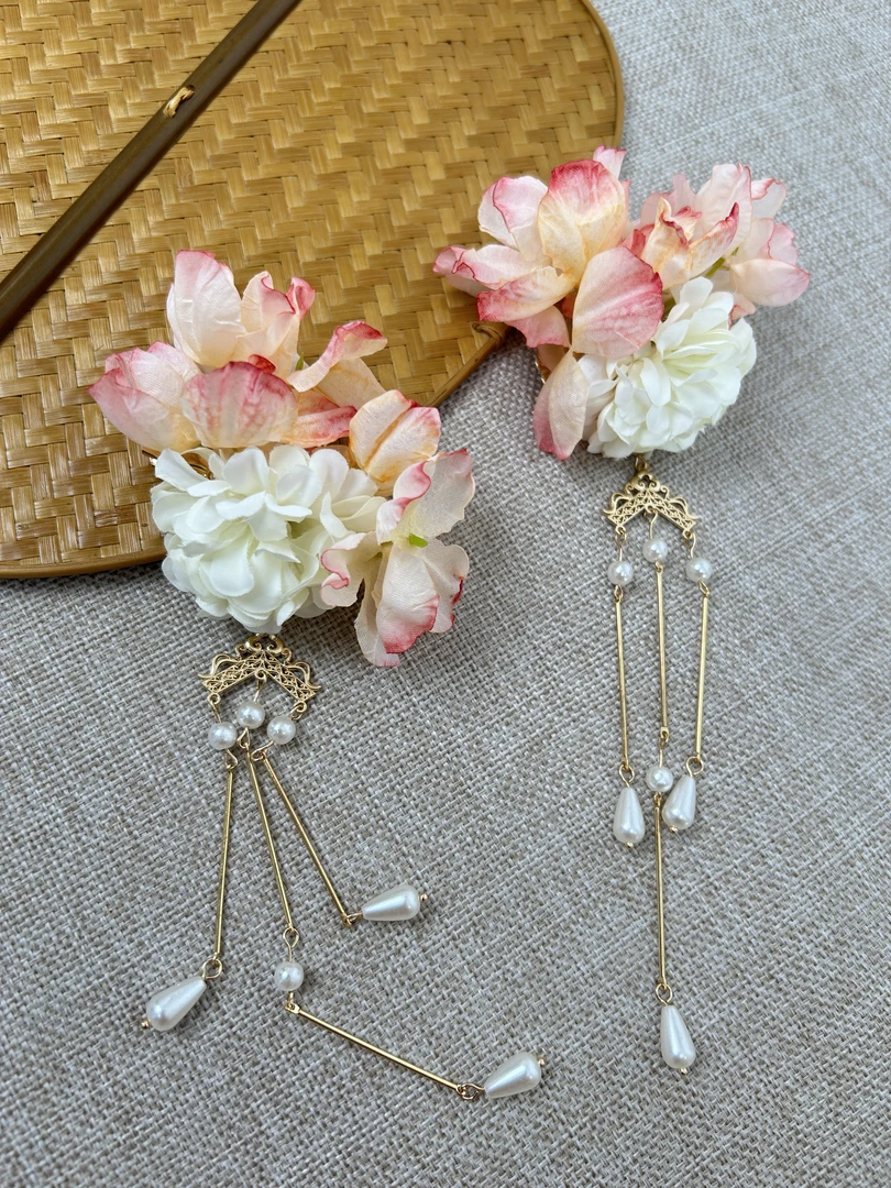 WYZ盖盖【古风配饰】花朵对夹