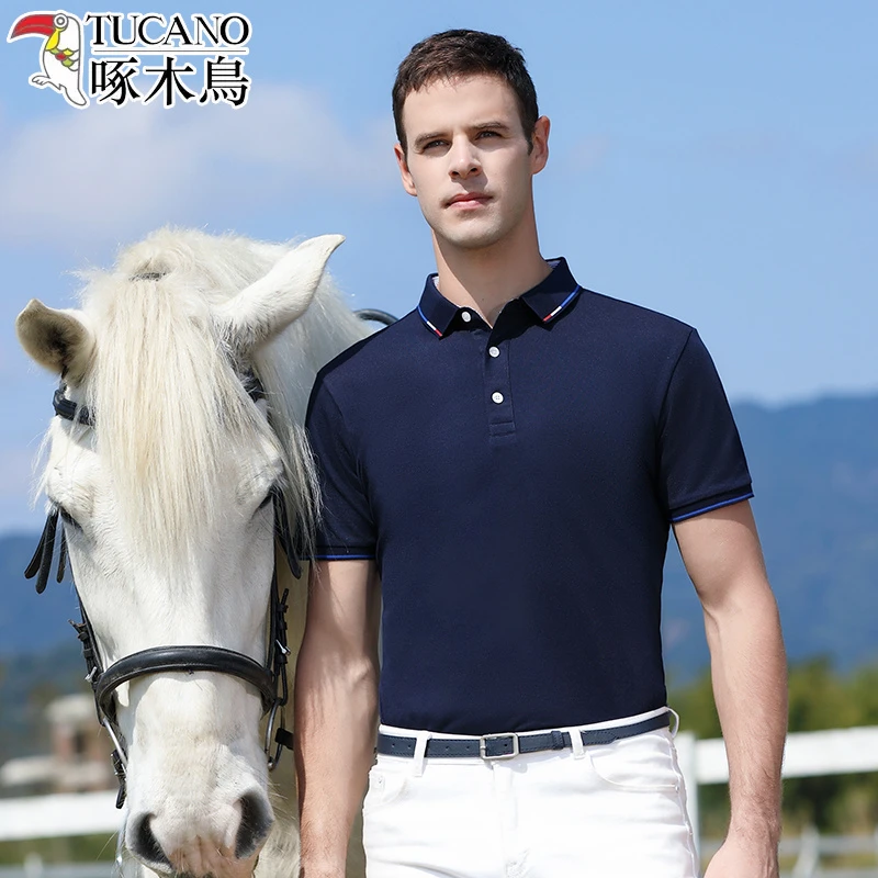 啄木鸟短款翻领短袖商务休闲男女薄款POLO衫上衣夏季T恤正品冰丝