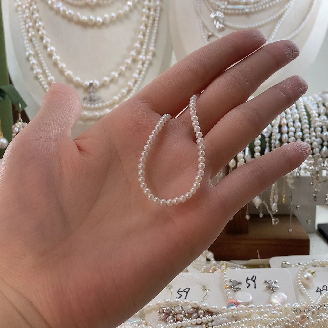 k***f银S925镶嵌淡水珍珠手绳