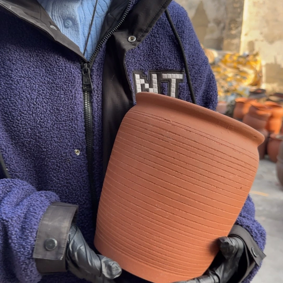 紫砂花盆口20高25宜兴紫砂