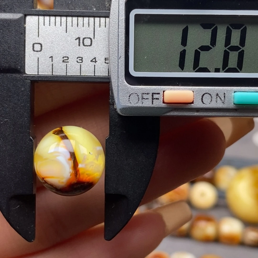 未镶嵌琥珀戒指圆珠