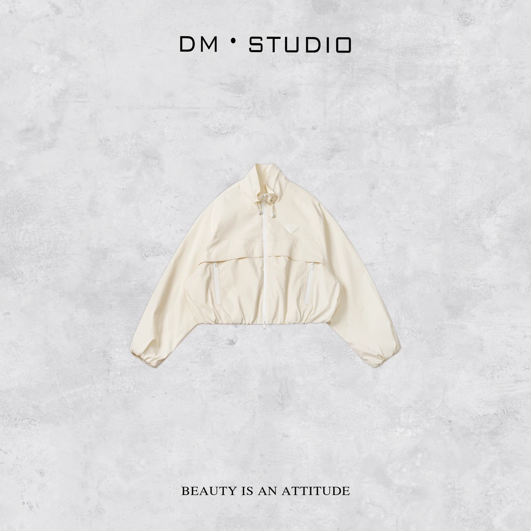 DEDM-DM•STUDIO/气质休闲百搭宽松洋气立领风衣外套（Z25SS078）