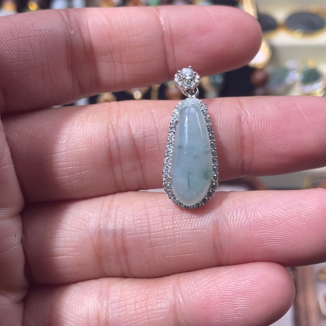 翡翠银S925镶嵌颈饰