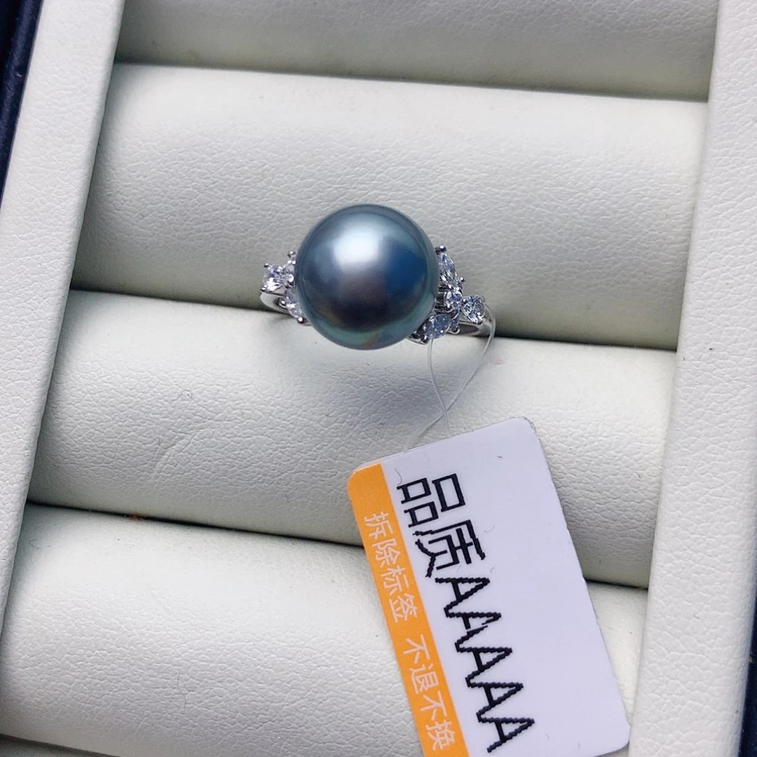 海水珍珠戒指银S925镶嵌W50