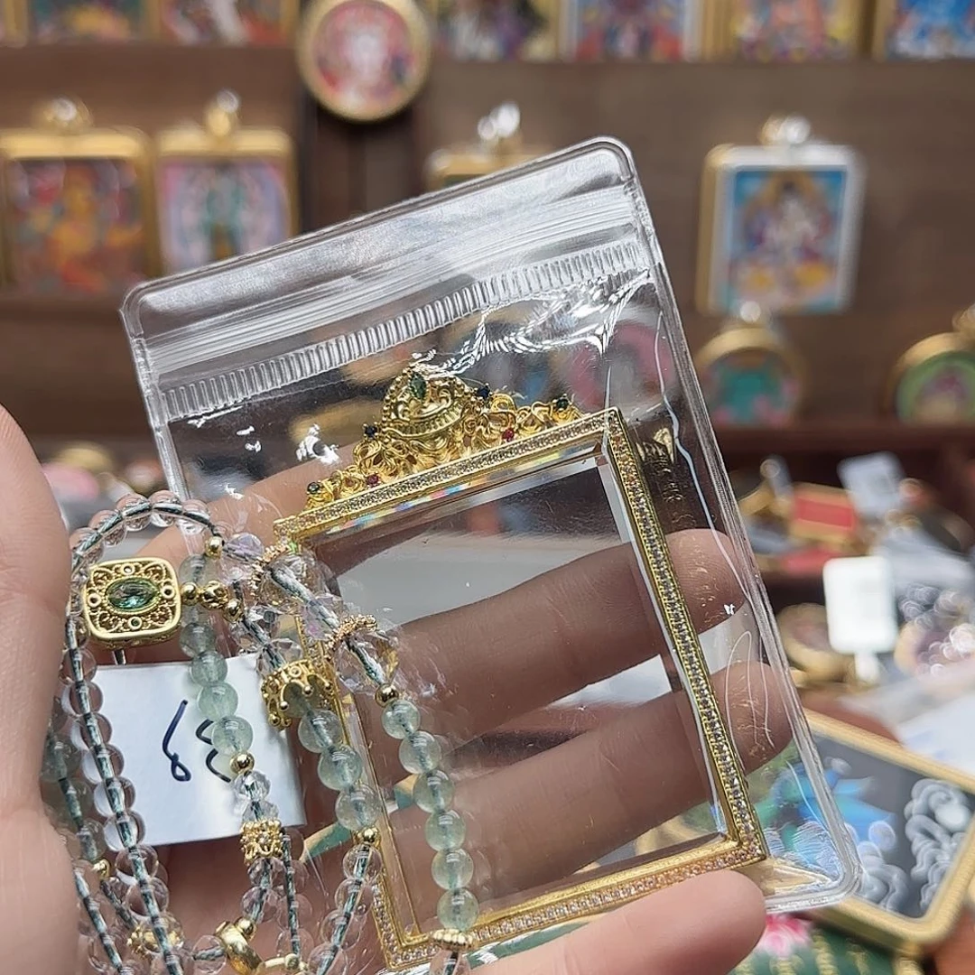 吊坠短****页古祥手绘唐卡