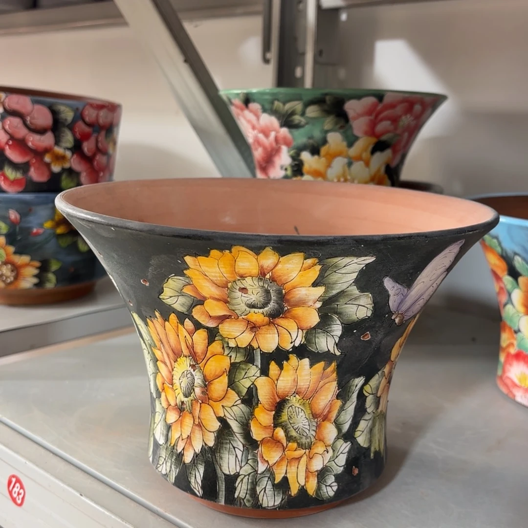 临***社景德镇手绘花盆翰林上新