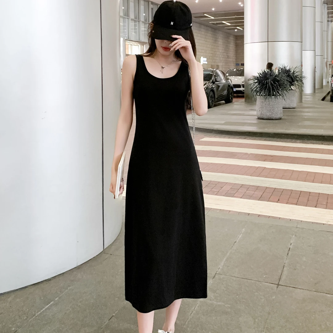 轻奢气场强大女装2025年春夏新款休闲显瘦打底背心裙内搭吊带裙