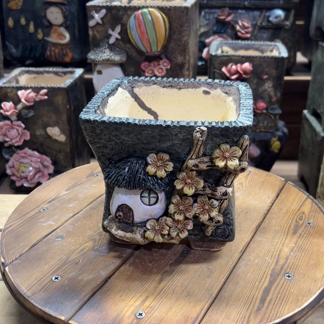 红陶青藤多肉花盆