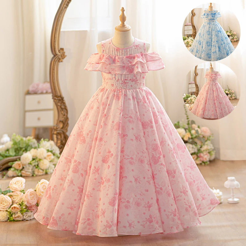 女童连衣裙公主裙夏装2025儿童碎花公主中大童裙子女孩长款夏季