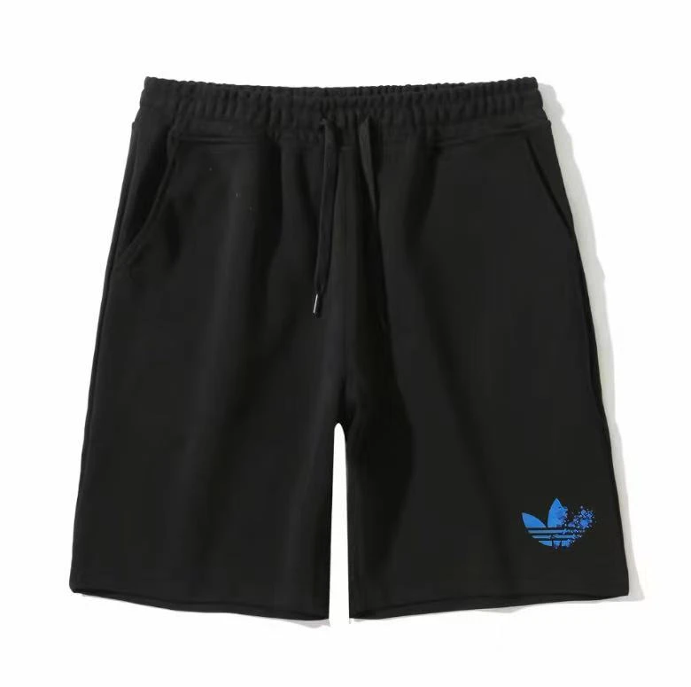 夏季重磅男女款美式宽松侧拼华棉针织大短裤五分短裤休闲裤-B4