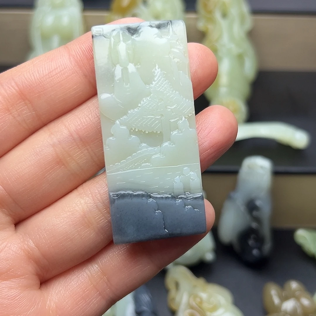 和田玉未镶嵌挂件