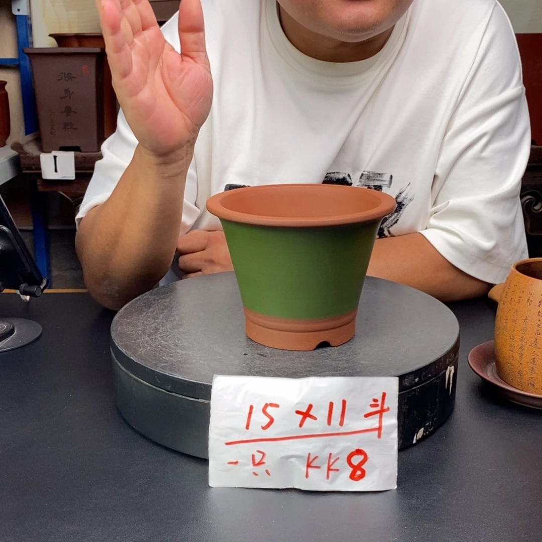 紫砂花盆货号一只KK8