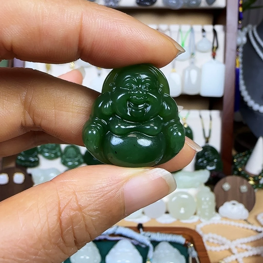 麦***店和田玉未镶嵌吊坠(不含链)
