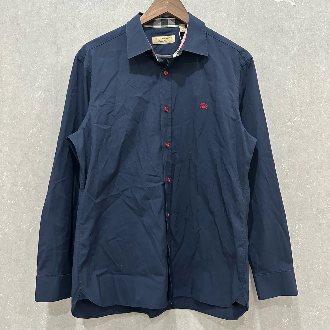 99新 BURBERRY/博柏利 红标刺绣战马衬衫L码/004336