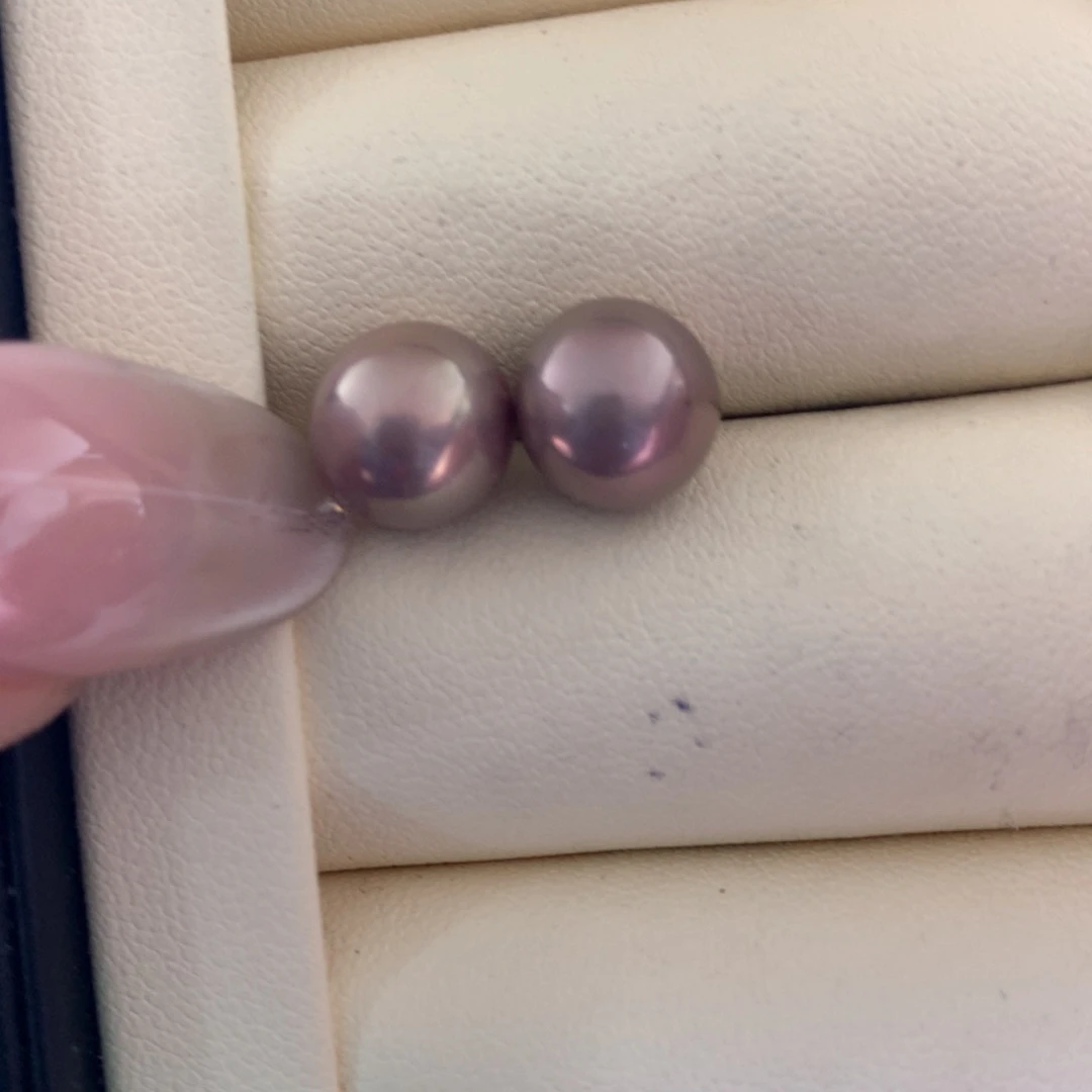 银S925镶嵌耳饰淡水珍珠
