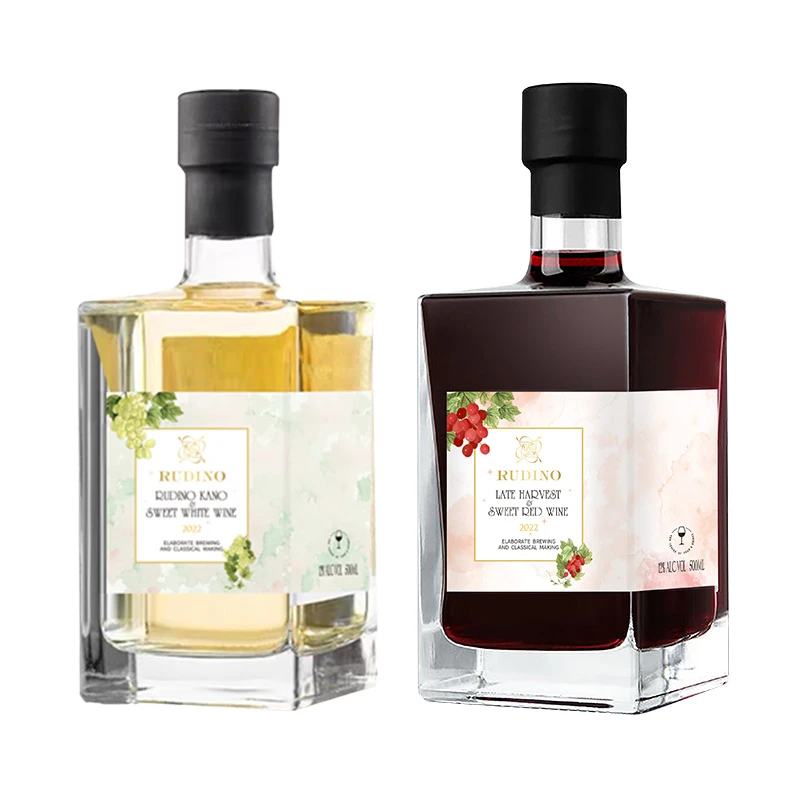 鲁迪诺晚收甜红葡萄酒卡浓甜白葡萄酒500ml（2支装）