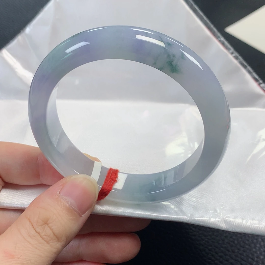 翡翠手镯未镶嵌缅甸天然翡翠手镯56圈口
