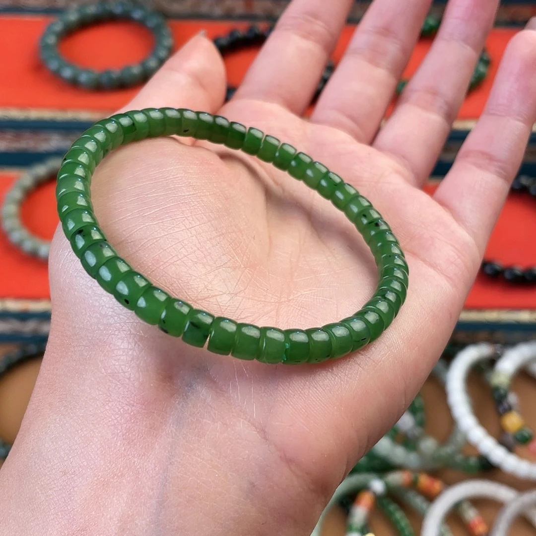 手链未镶嵌和田玉（糖玉）