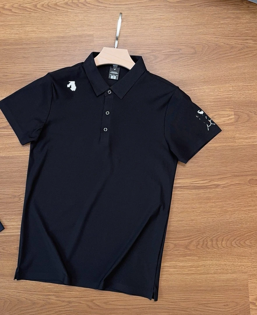 男士高尔夫短袖T恤简洁大方弹力细珠地速干透气球衣