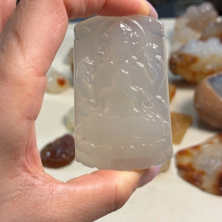 玛瑙/玉髓未镶嵌吊坠(不含链)