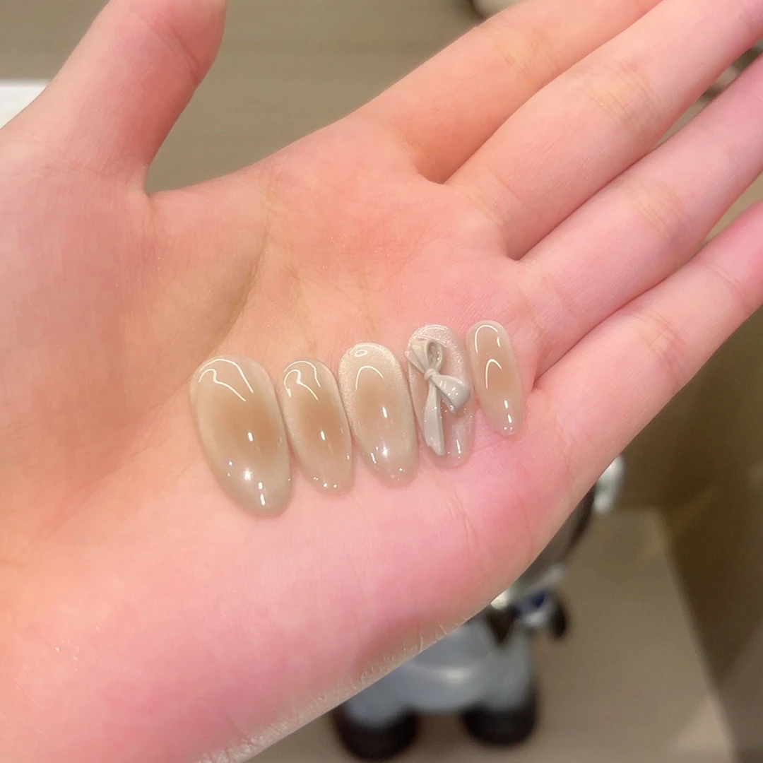 [琉璃蝴蝶结]气质款纯手工少女穿戴甲显白美甲